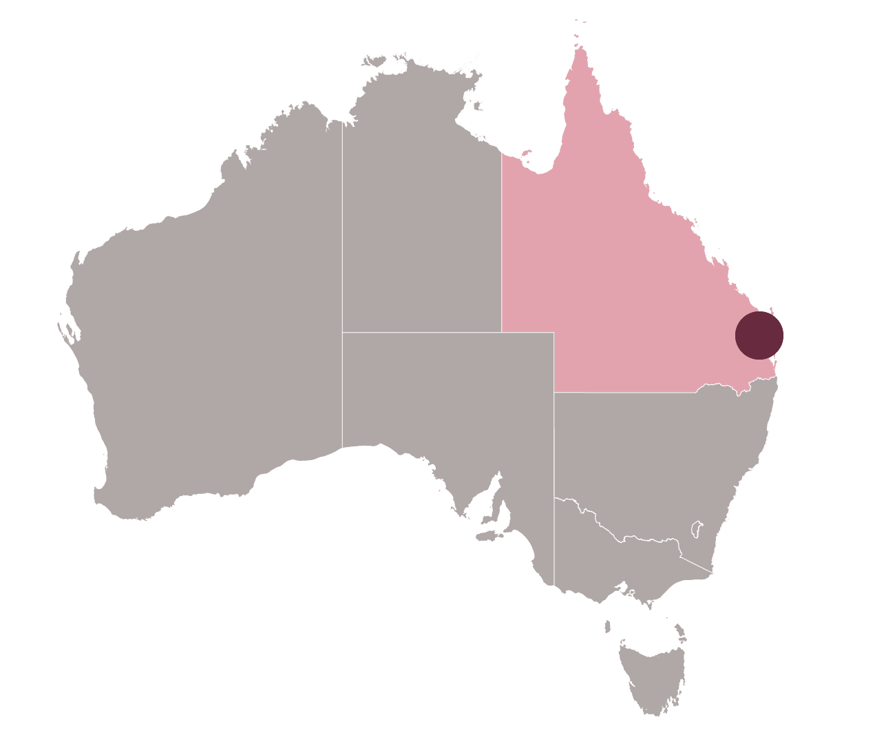 Service location map — South East Queensland